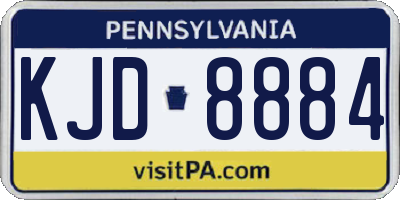 PA license plate KJD8884