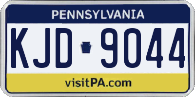 PA license plate KJD9044