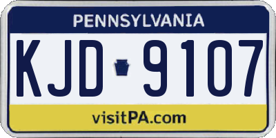 PA license plate KJD9107