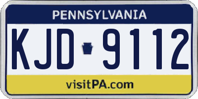 PA license plate KJD9112