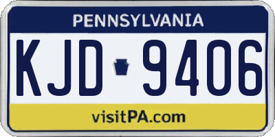 PA license plate KJD9406