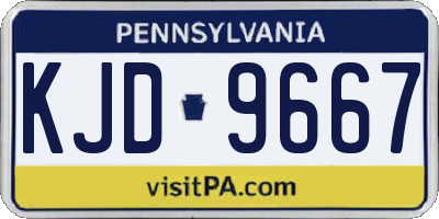 PA license plate KJD9667