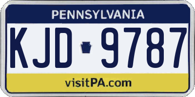 PA license plate KJD9787