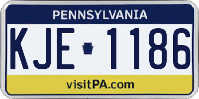 PA license plate KJE1186