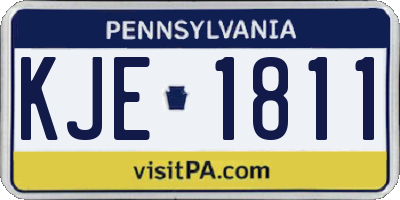PA license plate KJE1811