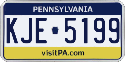 PA license plate KJE5199
