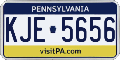 PA license plate KJE5656
