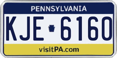 PA license plate KJE6160