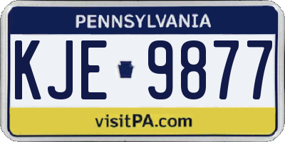 PA license plate KJE9877
