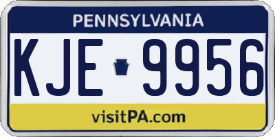 PA license plate KJE9956