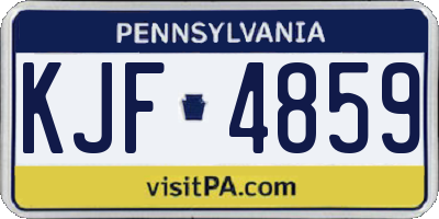 PA license plate KJF4859