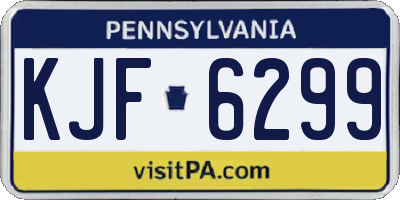 PA license plate KJF6299