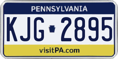 PA license plate KJG2895