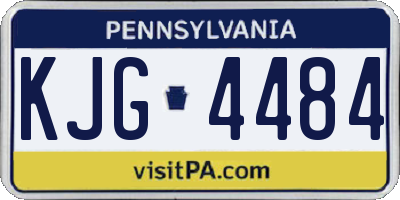 PA license plate KJG4484