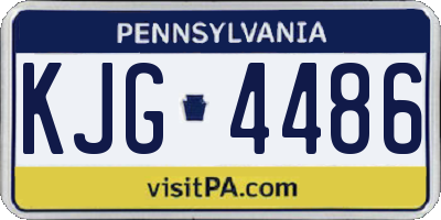 PA license plate KJG4486