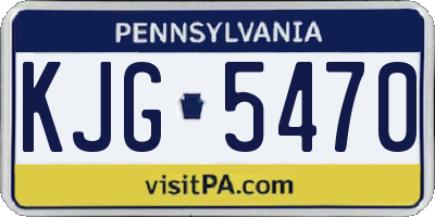 PA license plate KJG5470
