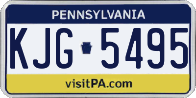 PA license plate KJG5495