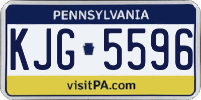 PA license plate KJG5596