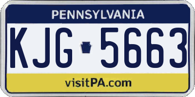 PA license plate KJG5663