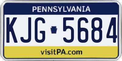 PA license plate KJG5684