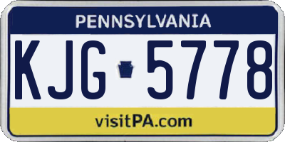 PA license plate KJG5778