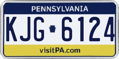 PA license plate KJG6124