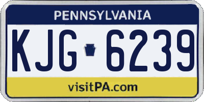 PA license plate KJG6239