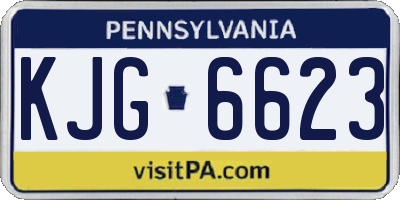 PA license plate KJG6623