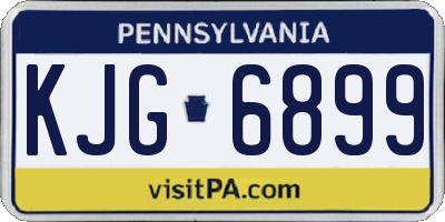 PA license plate KJG6899
