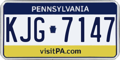 PA license plate KJG7147