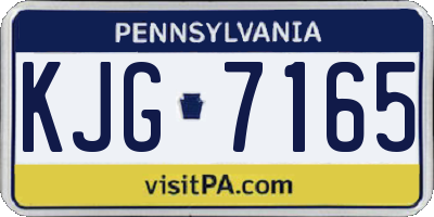 PA license plate KJG7165