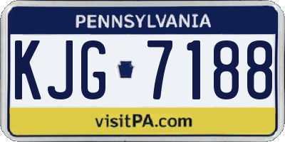 PA license plate KJG7188