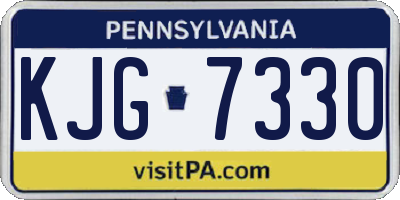 PA license plate KJG7330
