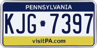 PA license plate KJG7397