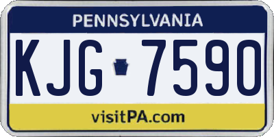 PA license plate KJG7590
