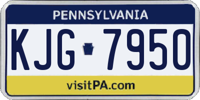 PA license plate KJG7950