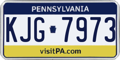 PA license plate KJG7973
