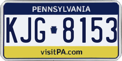 PA license plate KJG8153