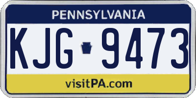 PA license plate KJG9473