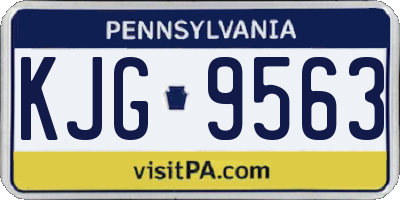PA license plate KJG9563