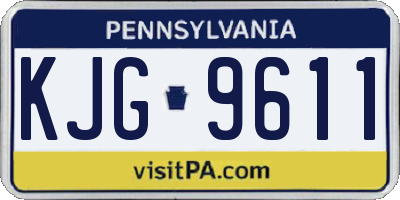 PA license plate KJG9611