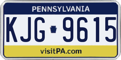 PA license plate KJG9615
