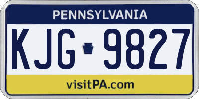 PA license plate KJG9827