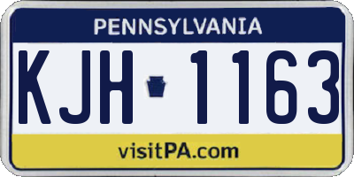 PA license plate KJH1163