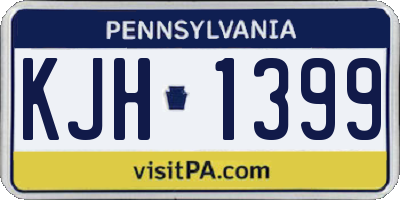 PA license plate KJH1399