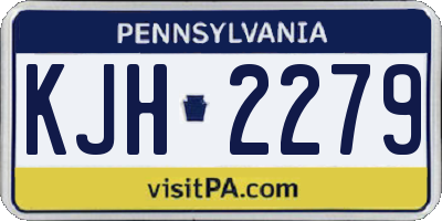 PA license plate KJH2279