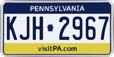 PA license plate KJH2967