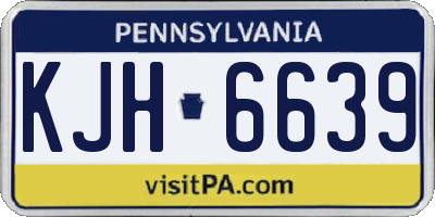 PA license plate KJH6639