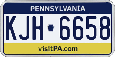 PA license plate KJH6658