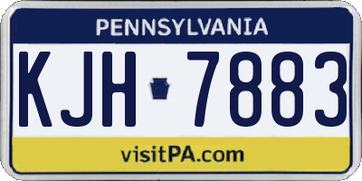 PA license plate KJH7883